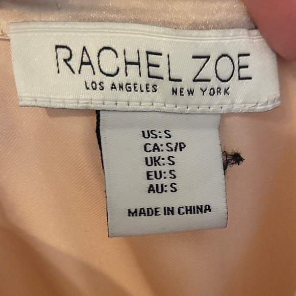 Rachel Zoe Cream Buttoned Mandarin Collar Blouse - Picture 2 of 8